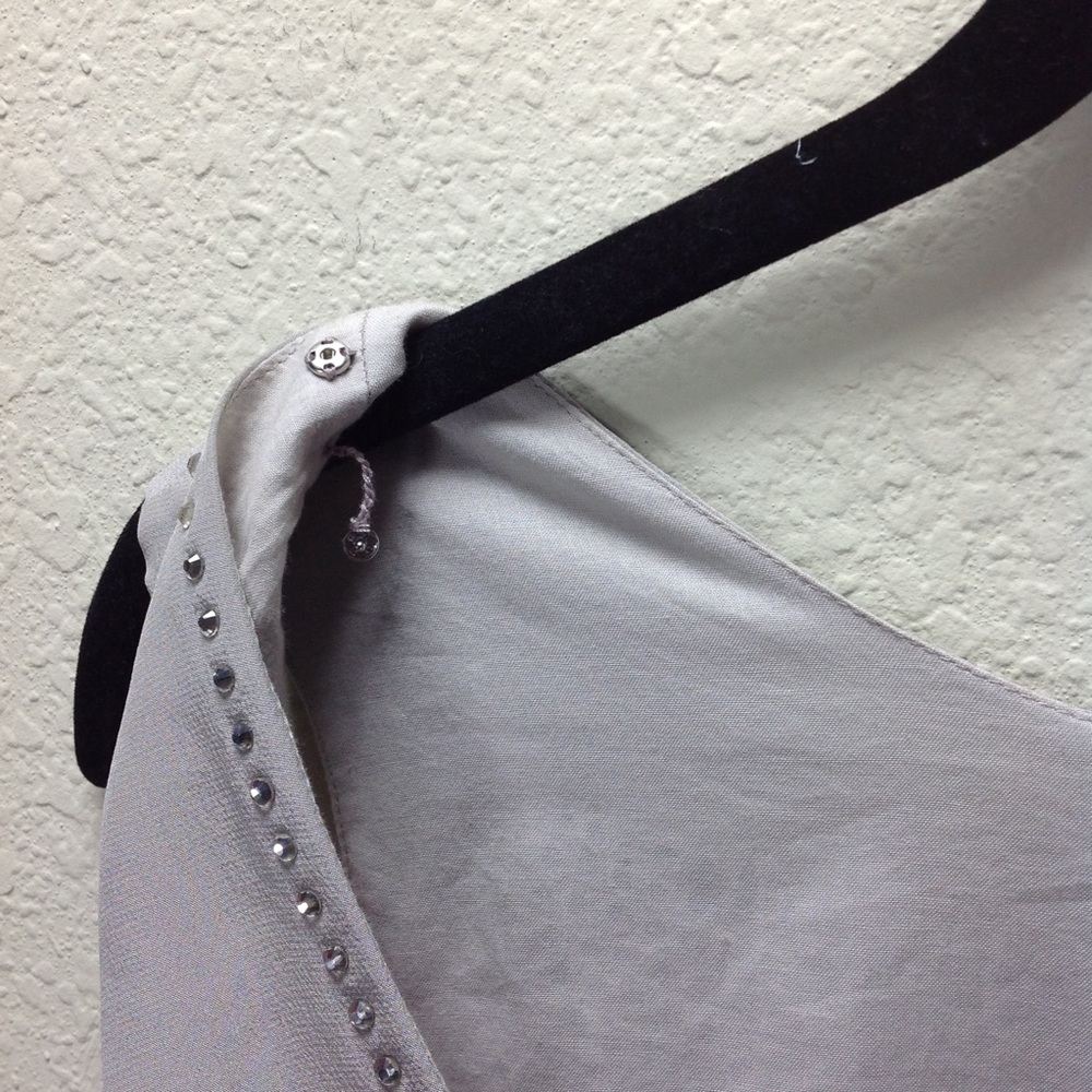 Jack Wills Gray Silk Embellished Sleeveless Dress - Picture 5 of 8
